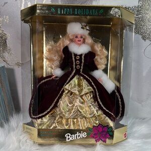 Mattel 1996 Happy Holidays Barbie Doll - Special Edition Barbie Holiday Doll
